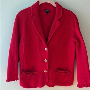 Talbots Red Blazer with Gold Buttons